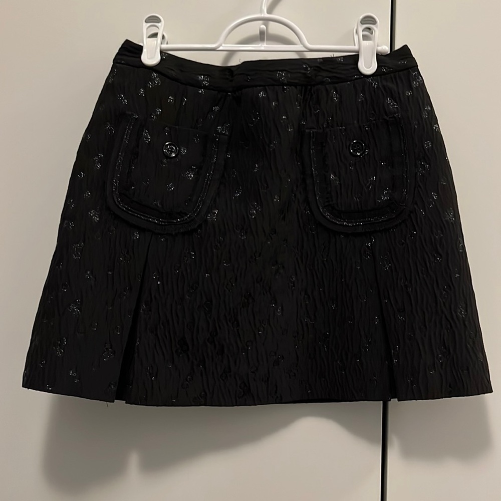 SEE BY CHLOE BLACK WOOL BLEND MINI SKIRT